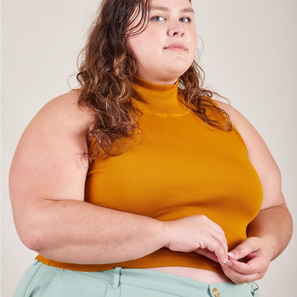 Big Bud Press Sleeveless Turtleneck Spicy Mustard 1X